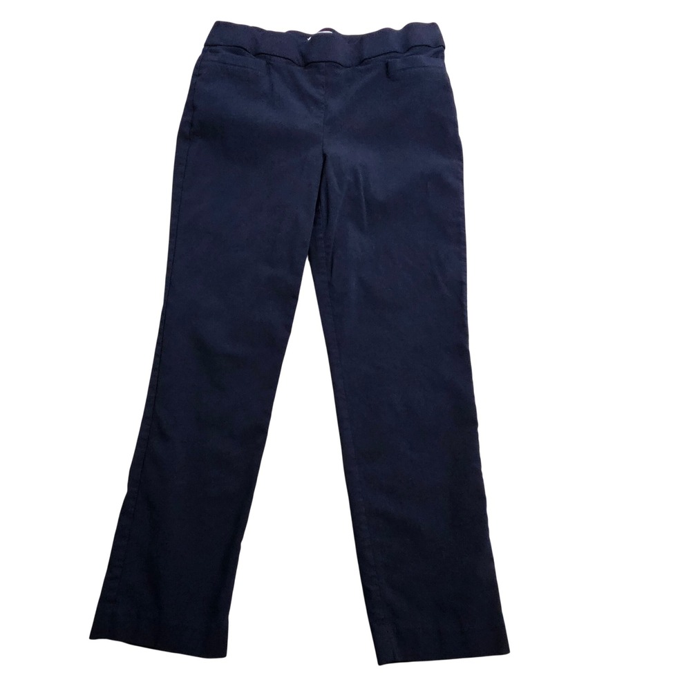 Croft & Barrow‎ Navy Blue Pull On Straight Leg Dress Pants 10 Short WC93X301RSS